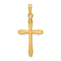 14k Polished Passion Cross Pendant, 28.2 x 13.8 mm