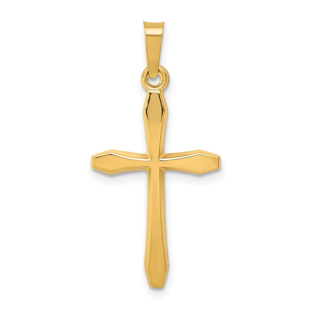 14k Polished Passion Cross Pendant, 28.2 x 13.8 mm
