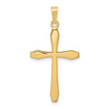 14k Polished Cross Pendant, 32.3 x 16.88 mm