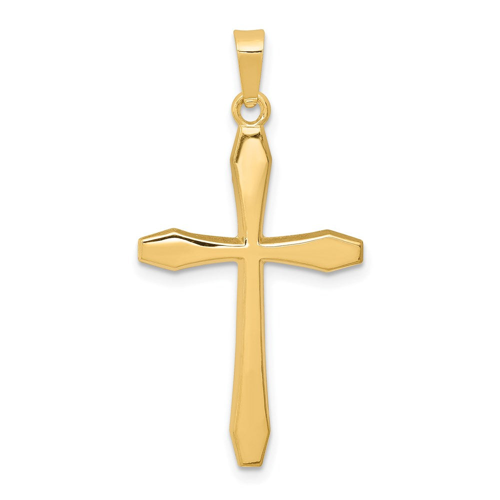 14k Polished Cross Pendant, 32.3 x 16.88 mm