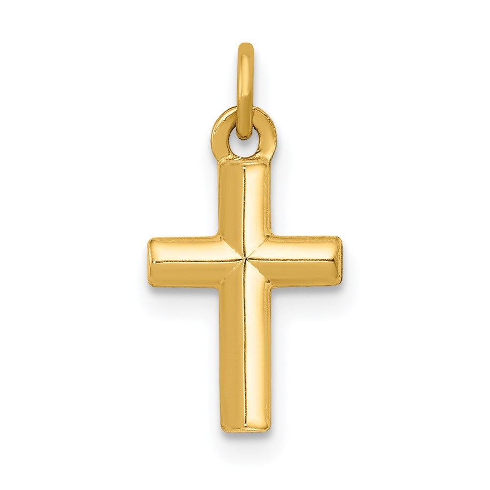14k Polished Cross Pendant, 13.5 x 8 mm
