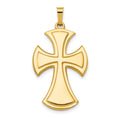 14k Polished Cross Pendant, 32.78 x 17.21 mm
