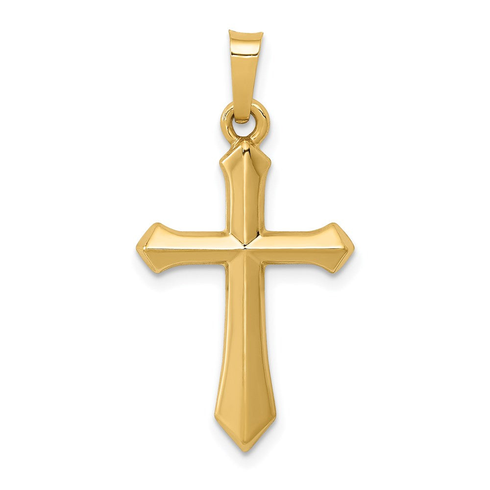 14k Polished Cross Pendant, 27.48 x 14.37 mm