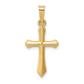 14k Polished Cross Pendant, 23.75 x 11.41 mm