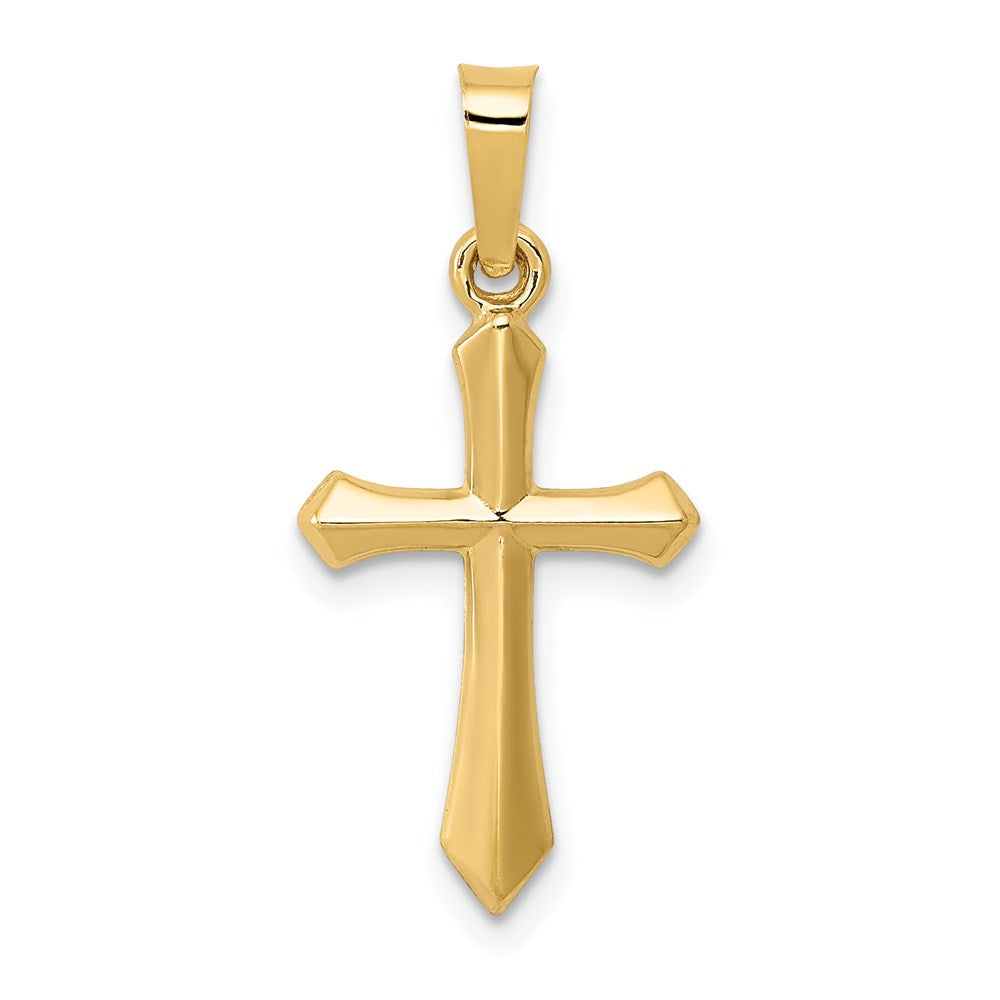14k Polished Cross Pendant, 23.75 x 11.41 mm