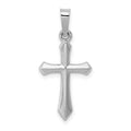 14k White Gold Polished Cross Pendant, 23.75 x 11.41 mm
