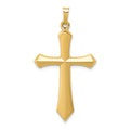 14k Polished Passion Cross Pendant, 39.42 x 21.88 mm
