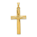 14k Polished Latin Cross Pendant, 31 x 15.5 mm