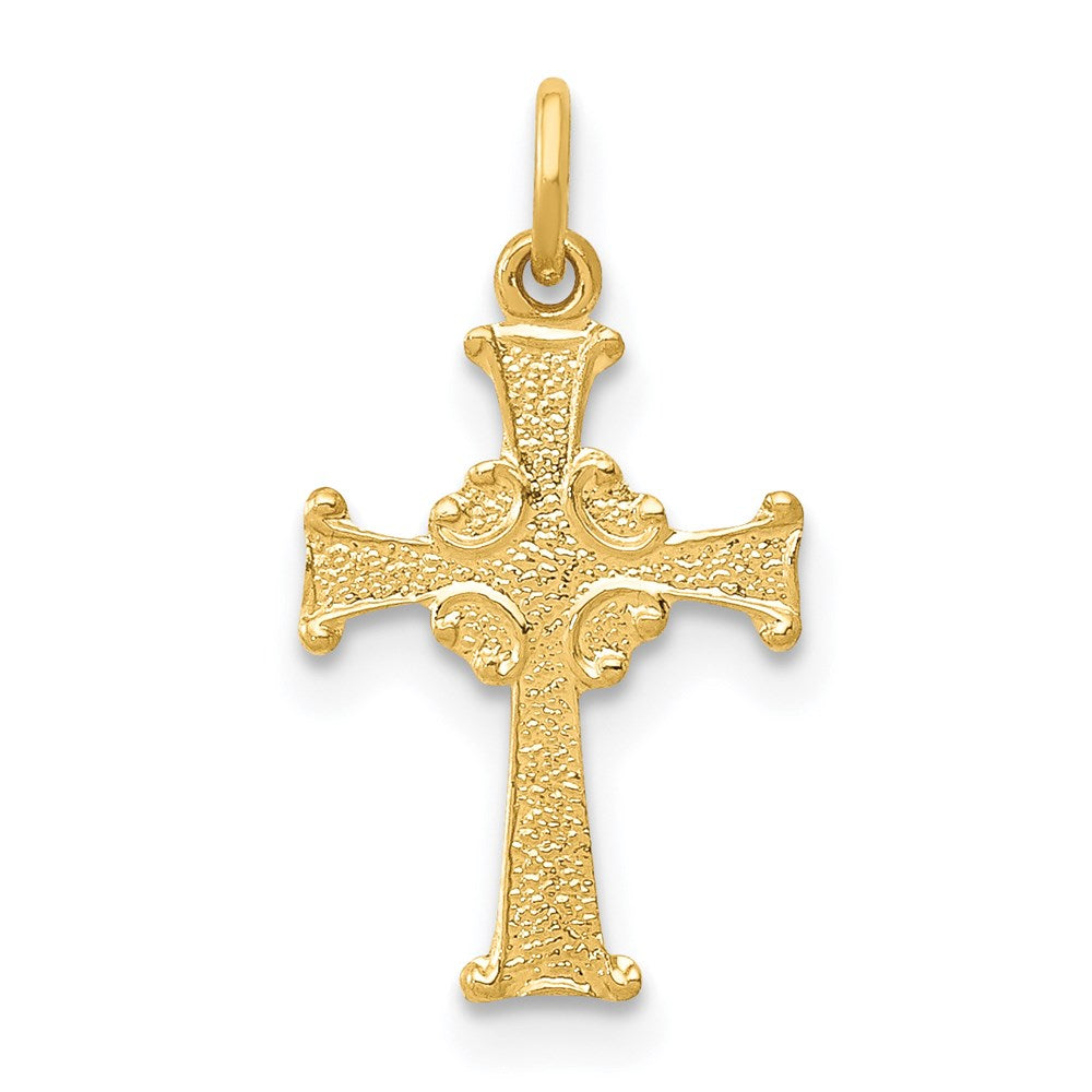 14k Celtic Cross Charm, 18 x 10 mm