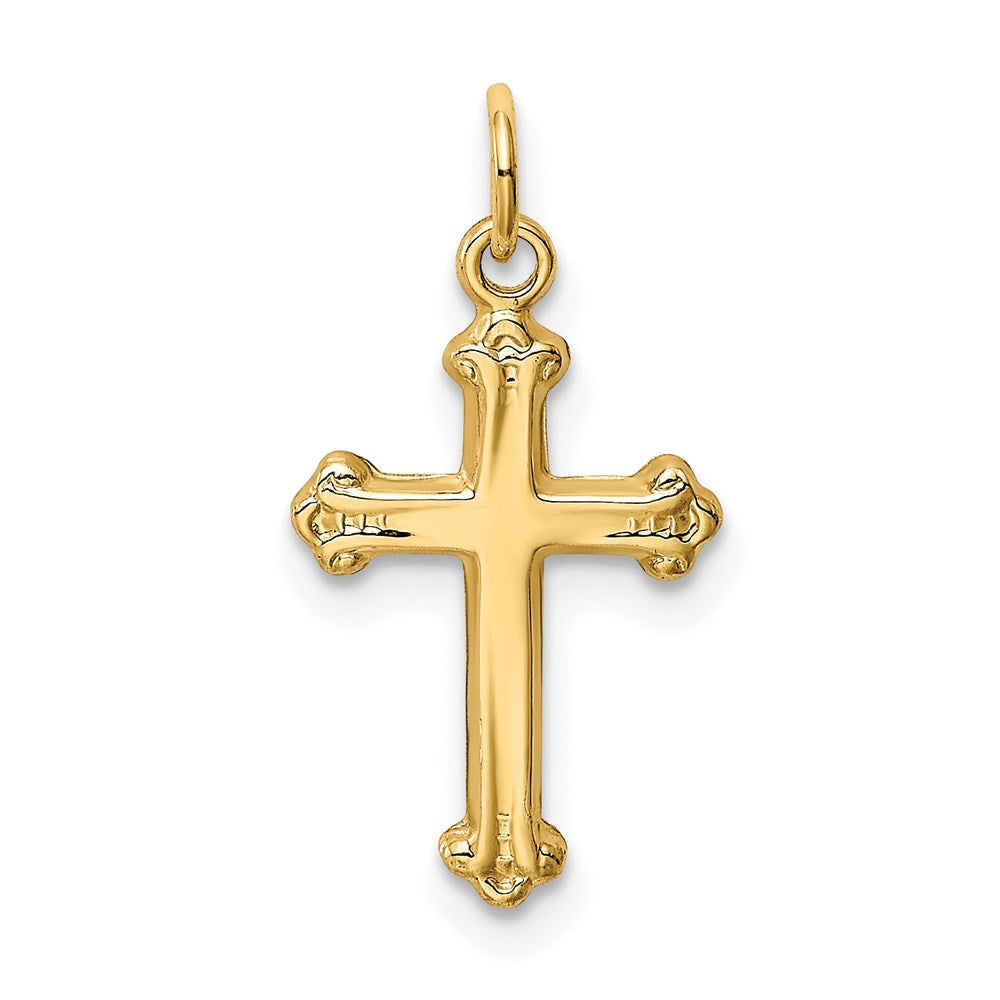 14k Cross Charm, 22 x 12 mm