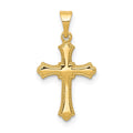 14k Budded Cross Charm, 21 x 11 mm