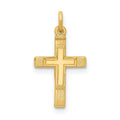 14k Small Cross Charm, 19 x 10 mm