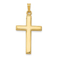 14k Hollow Cross Pendant, 33 x 11 mm
