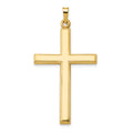 14k Hollow Cross Pendant, 44 x 23 mm