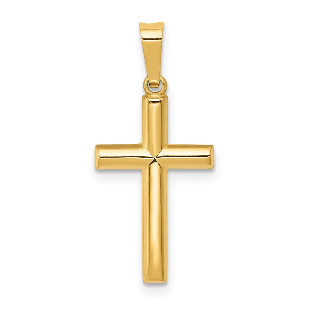 14k Hollow Cross Pendant, 24.5 x 11.5 mm