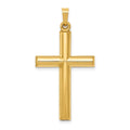 14k Hollow Cross Pendant, 32 x 19 mm