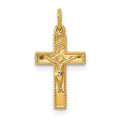 14k INRI Crucifix Charm, 19 x 10 mm