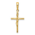 14k INRI Hollow Crucifix Pendant, 27 x 14 mm