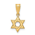 14k Star of David Pendant, 17 x 10 mm