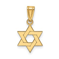 14k Star of David Pendant, 18 x 11 mm