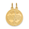 14K MIZPAH COIN 2-piece Round Charm, 26 x 20 mm
