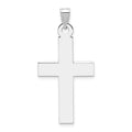 14k White Gold Cross Pendant, 36 x 18 mm, 1.84 g