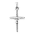 14k White Gold INRI Crucifix Charm, 30 x 15 mm