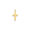 14K Polished Cross Charm, 30 x 15 mm