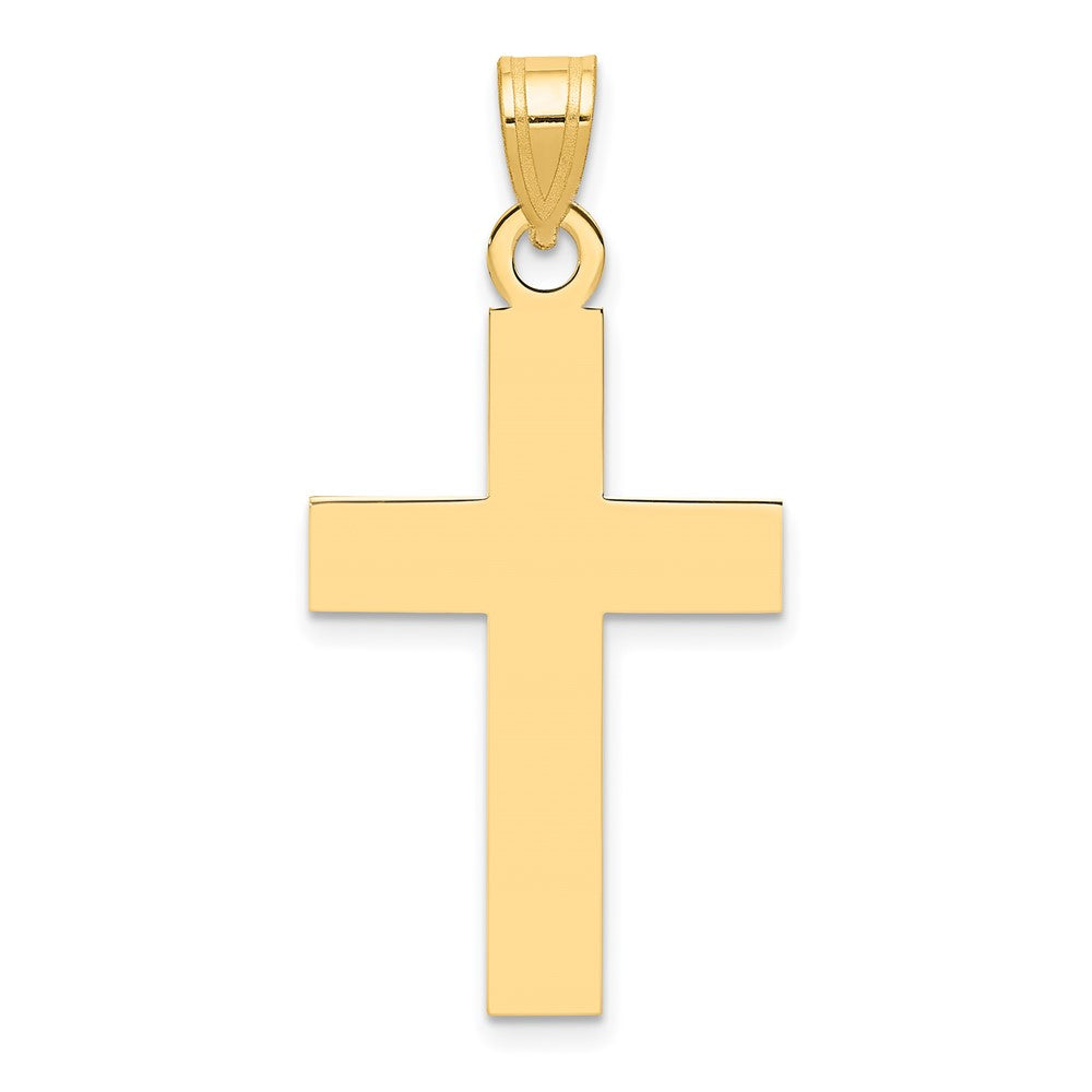 14k Polished Cross Charm, 31 x 14.8 mm
