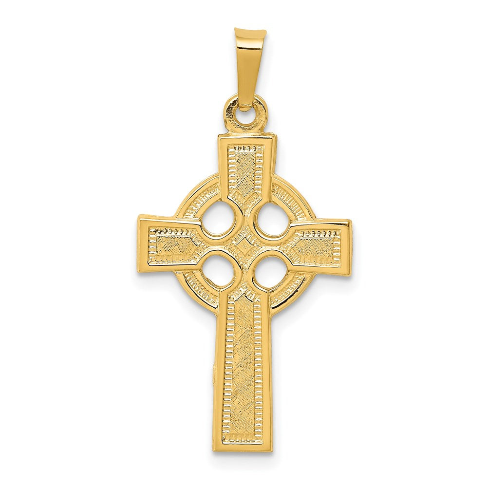 14k Celtic Cross Charm, 32 x 16 mm