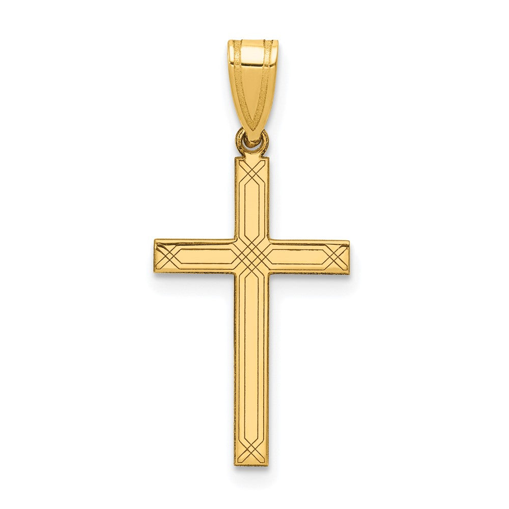 14k Cross Charm, 25 x 12 mm