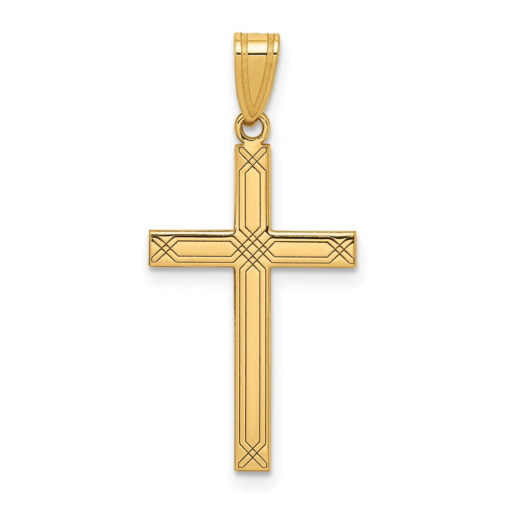 14k Cross Pendant, 29 x 15 mm