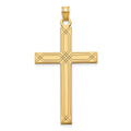 14k Cross Pendant, 50 x 26 mm
