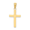 14k Polished Cross Charm, 25.3 x 14 mm