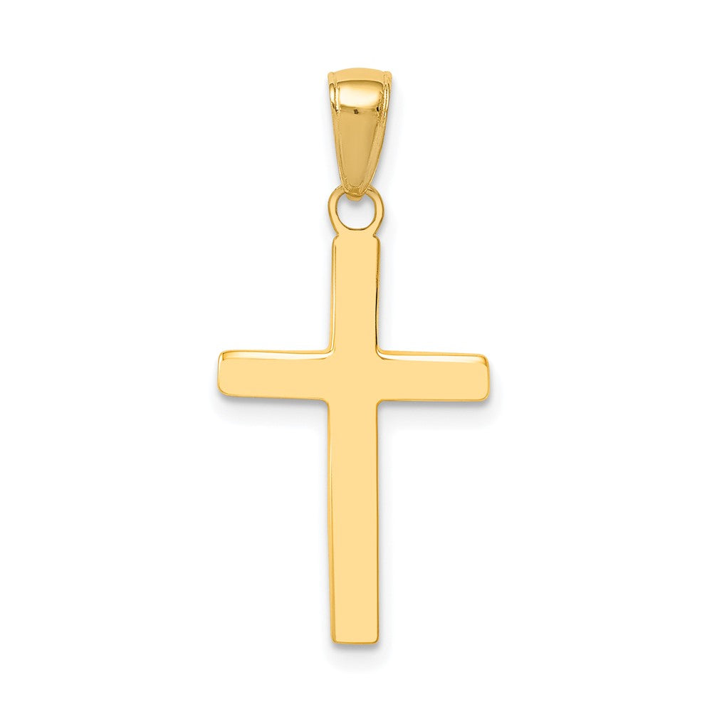 14k Polished Cross Charm, 25.3 x 14 mm