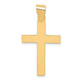 14k Polished Cross Pendant, 36 x 19.2 mm