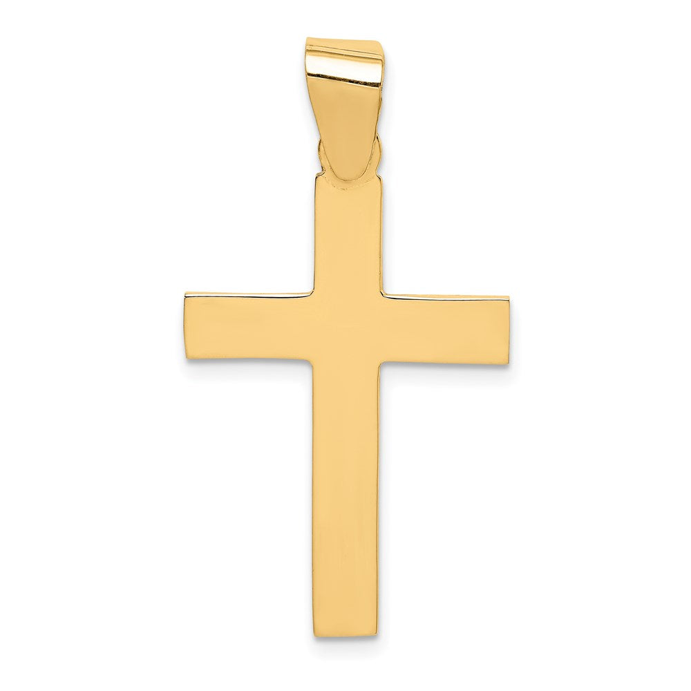 14k Polished Cross Pendant, 36 x 19.2 mm