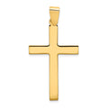 14k Polished Cross Pendant, 43.75 x 23 mm