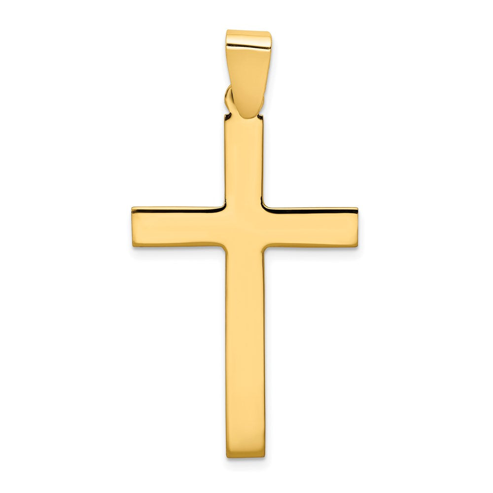 14k Polished Cross Pendant, 43.75 x 23 mm
