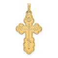 14k Eastern Orthodox Cross Pendant, 34 x 18 mm