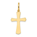 14k Polished Cross Charm, 30 x 17 mm, 1.55 g