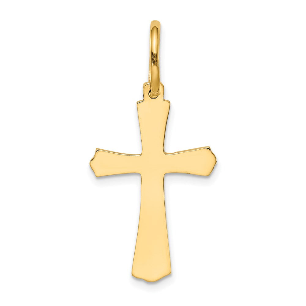 14k Polished Cross Charm, 30 x 17 mm, 1.55 g