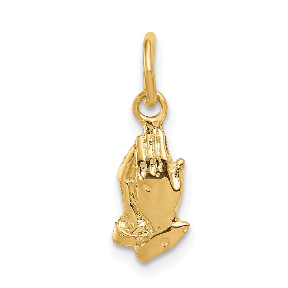14k Praying Hands Charm, 16 x 9 mm
