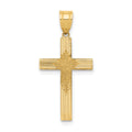 14K Laser Designed Cross Pendant, 26 x 13 mm, 0.77 g