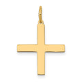 14K Laser Designed Greek Cross Charm, 22 x 15 mm