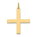 14K Laser Designed Greek Cross Pendant, 26 x 19 mm