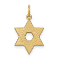 14K Laser Designed Star of David Charm, 22 x 14 mm