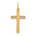 14K Laser Designed Cross Pendant, 26 x 13 mm, 0.71 g