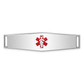 Sterling Silver Rhodium-plated Medical ID Plate, 48 x 13 mm