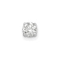 14k White Gold 1/3 carat Single Stud AA Diamond Earring, 0.31 ct, 6 x 5 mm